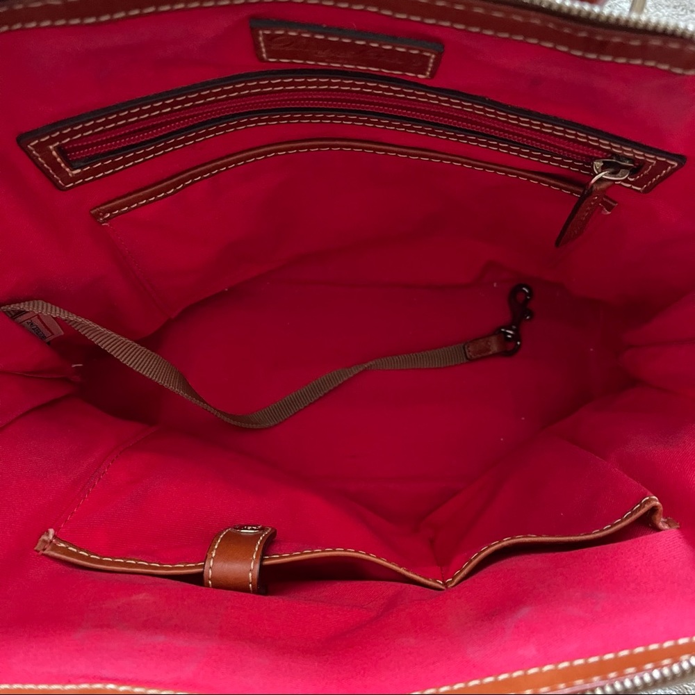 Vintage Dooney & Bourke Leather Pebble Grain Zip Structured Top Handle Bag - Picture 14 of 16